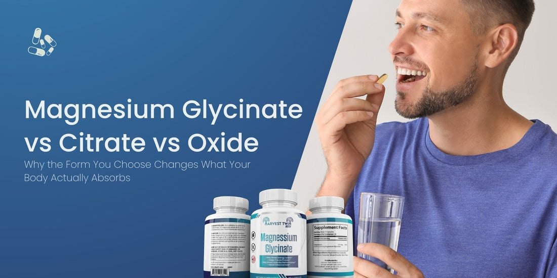 Magnesium Glycinate vs Citrate vs Oxide: Why the Form You Choose Changes What Your Body Actually Absorbs