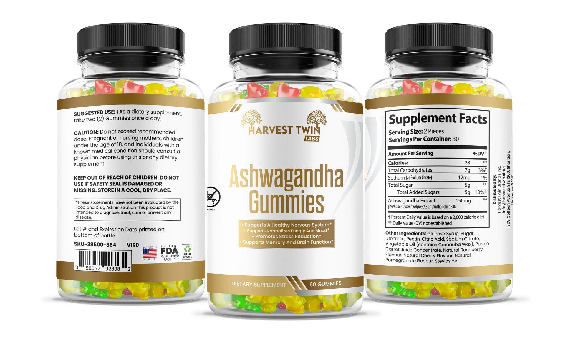 Ashwagandha B Gummies Harvest Twin Labs