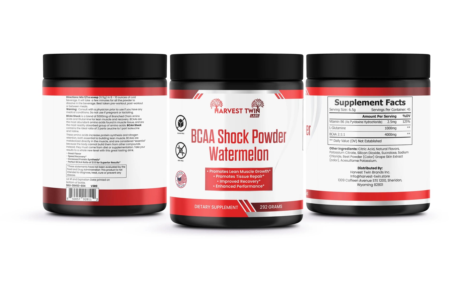 BCAA Shock Powder (Watermelon) Harvest Twin Labs