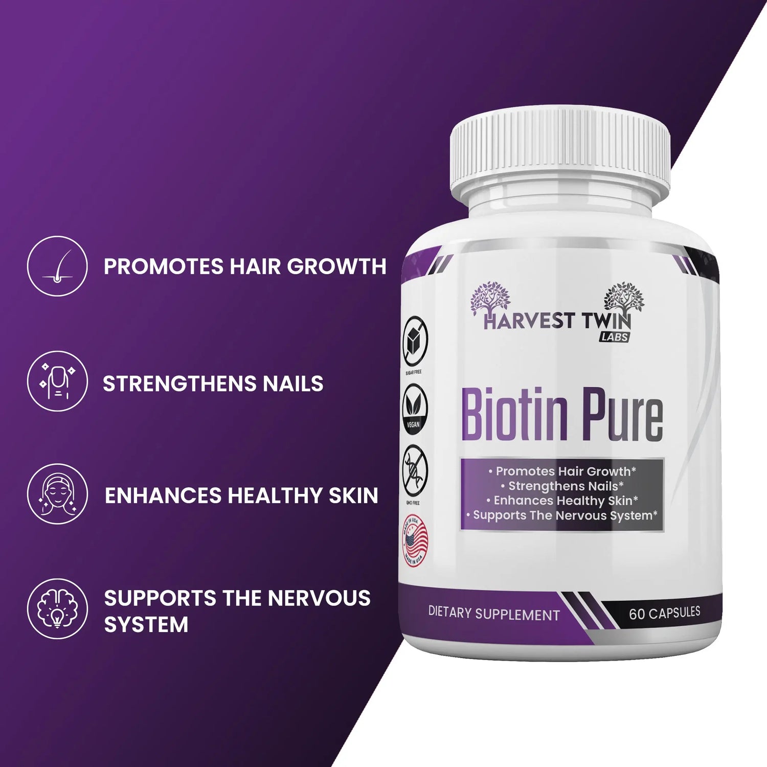 Biotin Pure Harvest Twin Labs