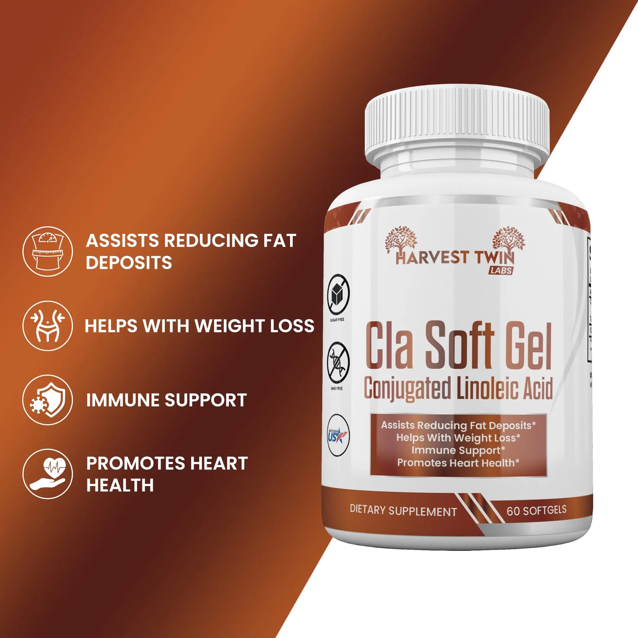 CLA Softgel (conjugated linoleic acid) Harvest Twin Labs