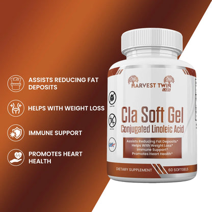 CLA Softgel (conjugated linoleic acid) Harvest Twin Labs