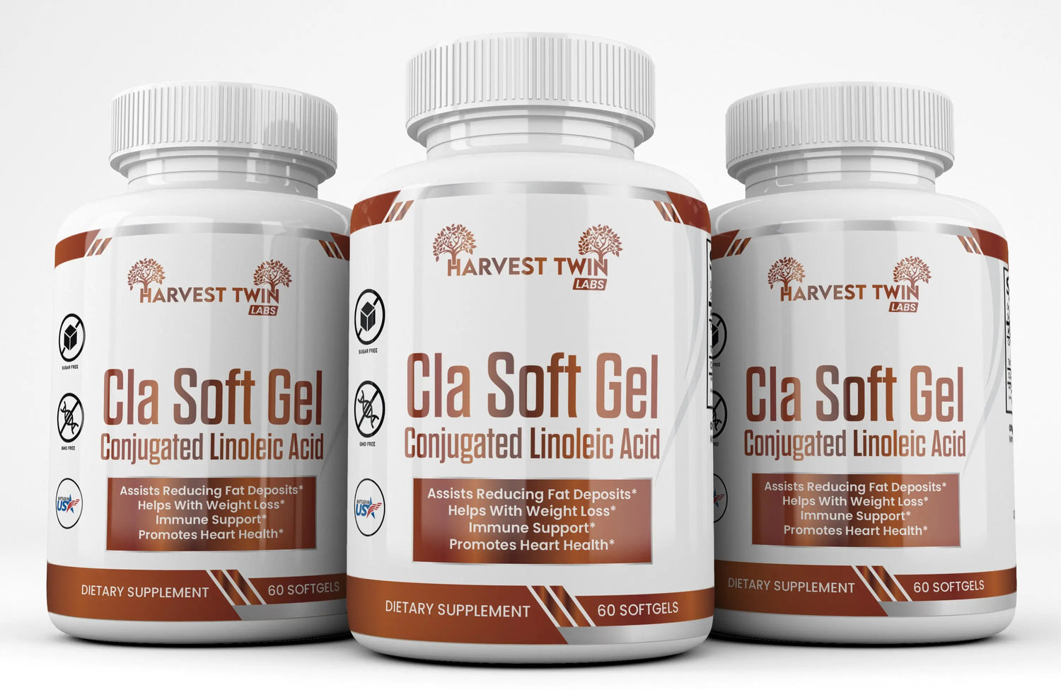 CLA Softgel (conjugated linoleic acid) Harvest Twin Labs 3-Pack