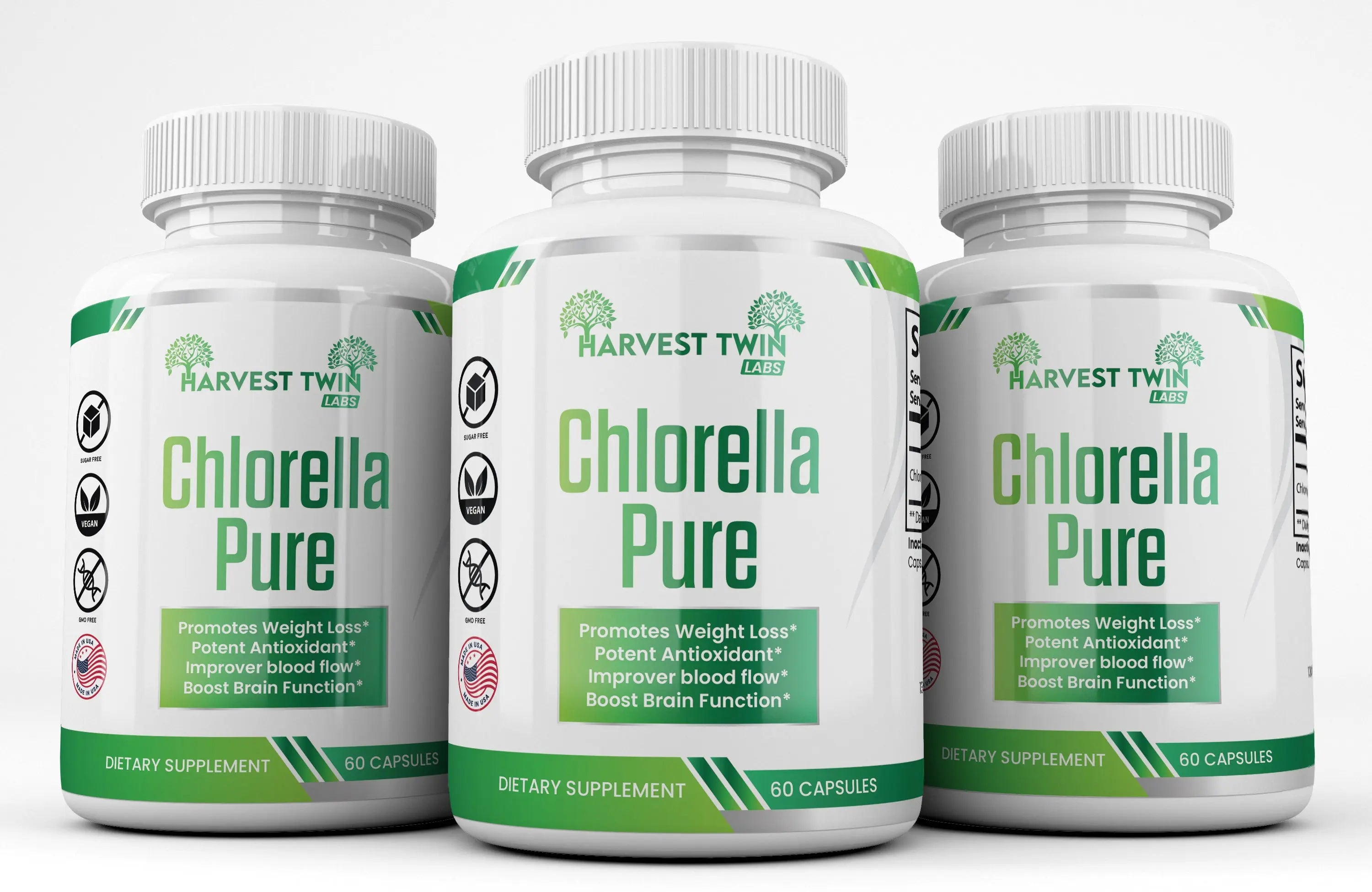 Chlorella Pure Harvest Twin Labs 3-Pack