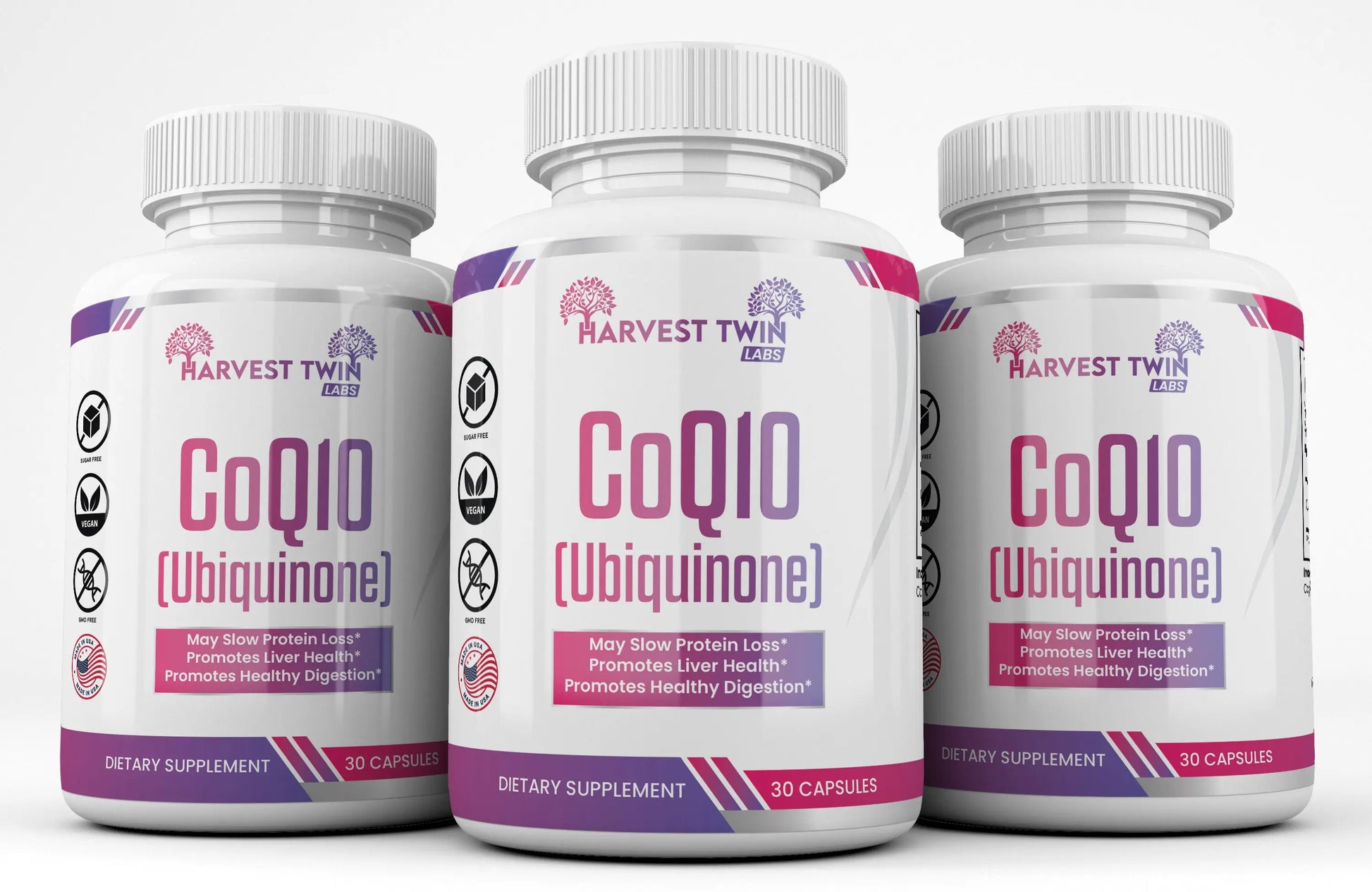 CoQ10 (Ubiquinone) Harvest Twin Labs 3-Pack