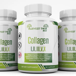 Collagen I,II,III,V,X Harvest Twin Labs 3-Pack