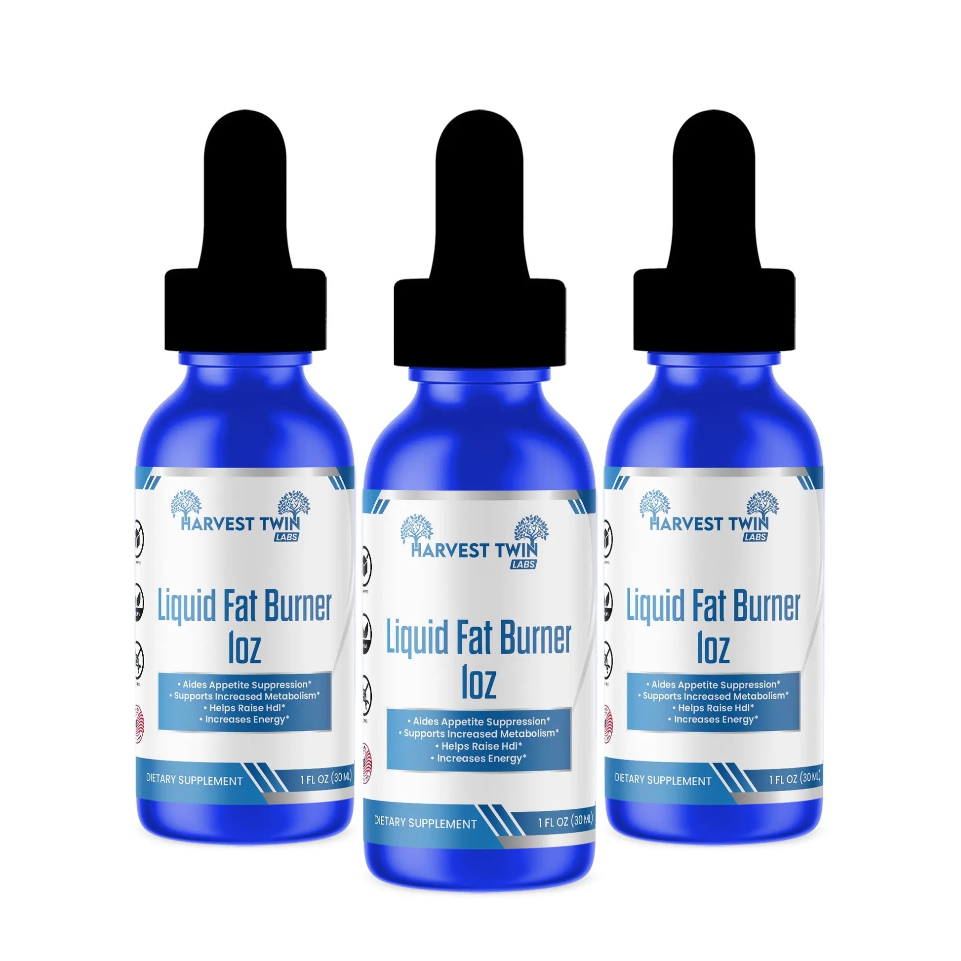 Liquid Fat Burner 1oz Harvest Twin Labs 3-Pack