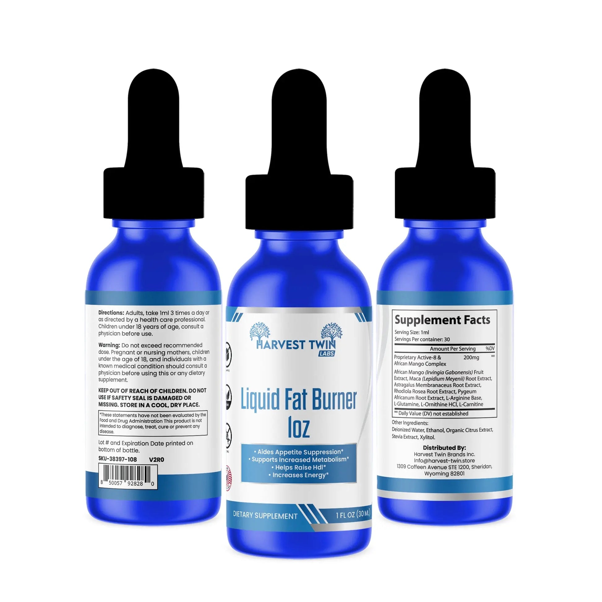 Liquid Fat Burner 1oz Harvest Twin Labs