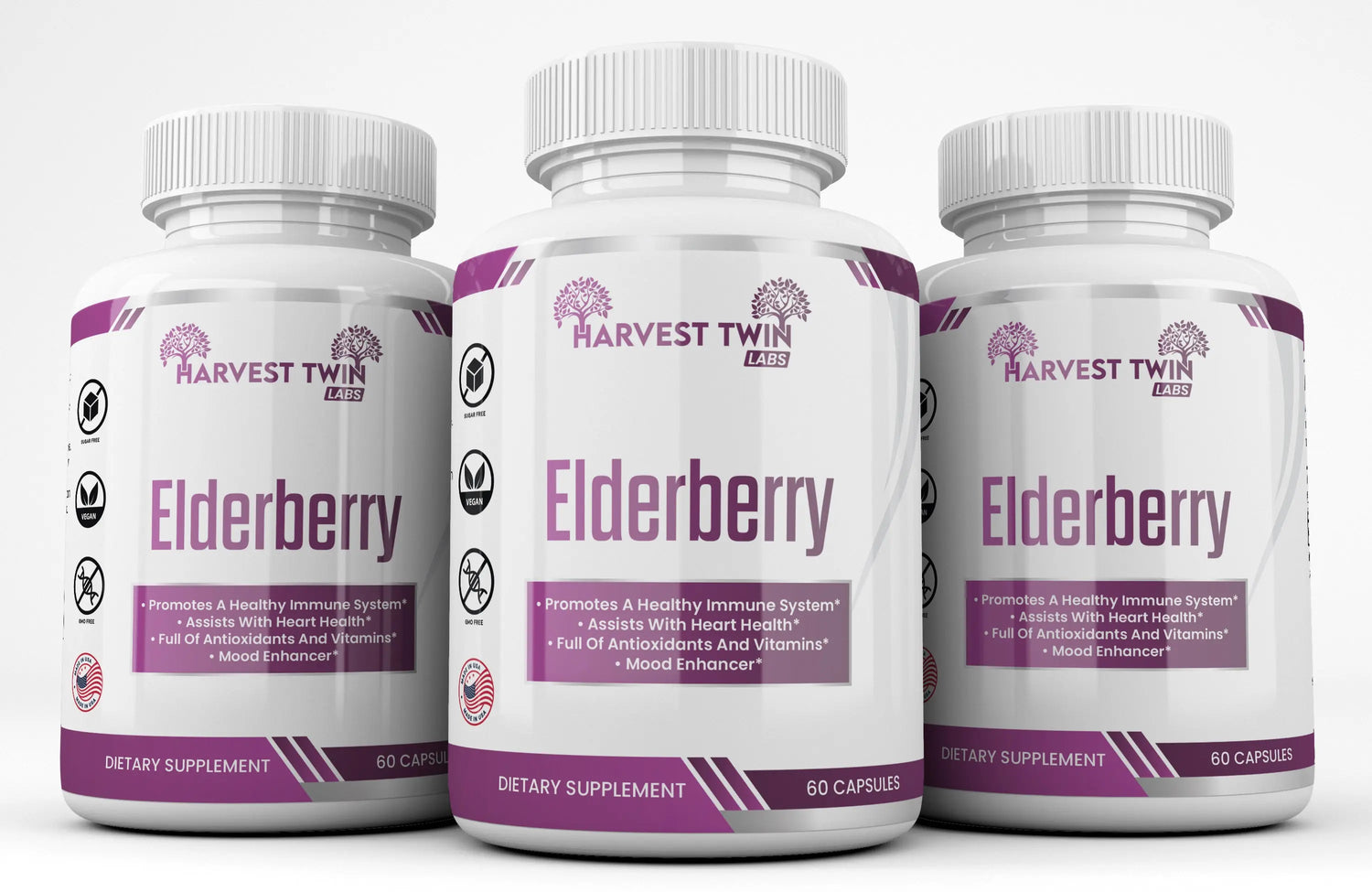 Elderberry Gummies Harvest Twin Labs 3-Pack