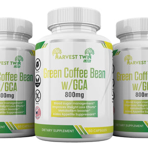 Green Coffee Bean w/GCA - 800mg Harvest Twin Labs 3-Pack