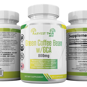 Green Coffee Bean w/GCA - 800mg Harvest Twin Labs