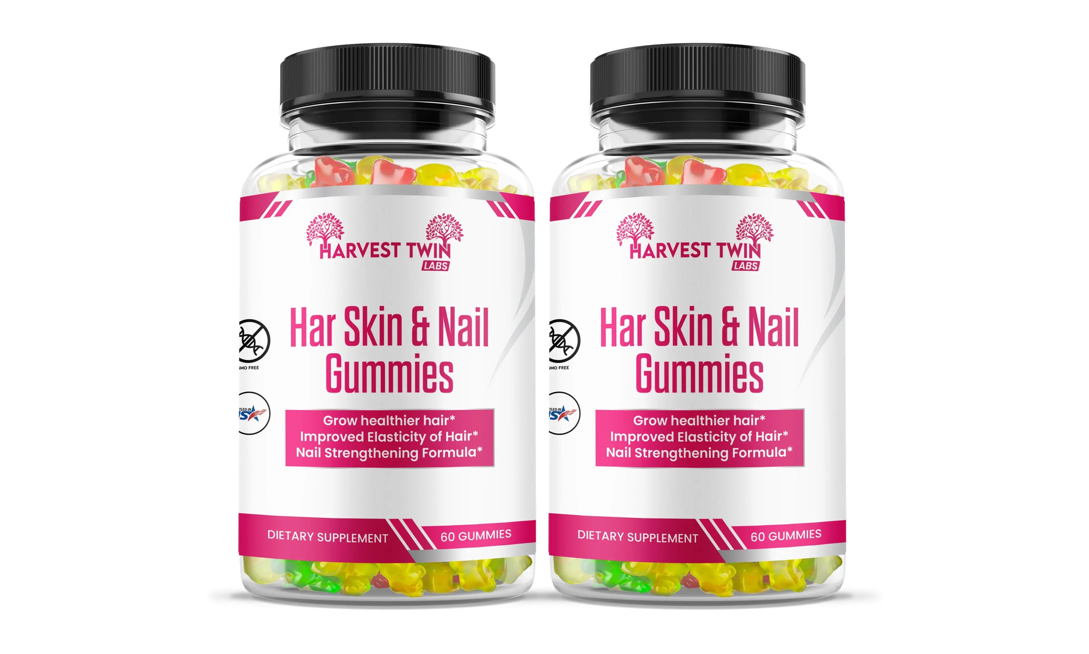 Hair Skin &amp; Nails Gummies Harvest Twin Labs 2-Pack