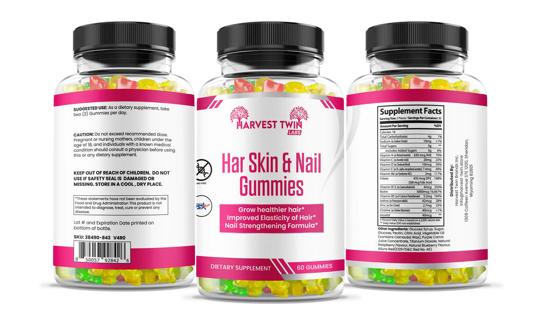 Hair Skin & Nails Gummies Harvest Twin Labs