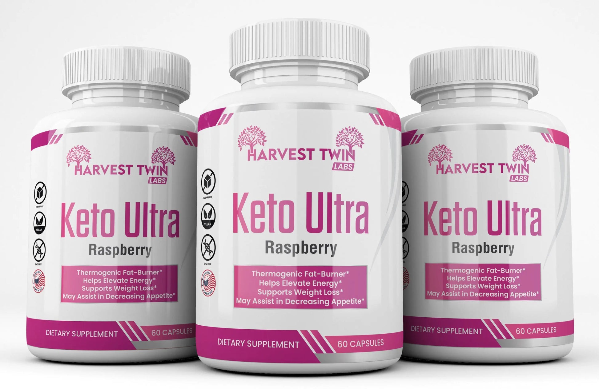 Raspberry Ketone Ultra - 600mg Harvest Twin Labs 3-Pack