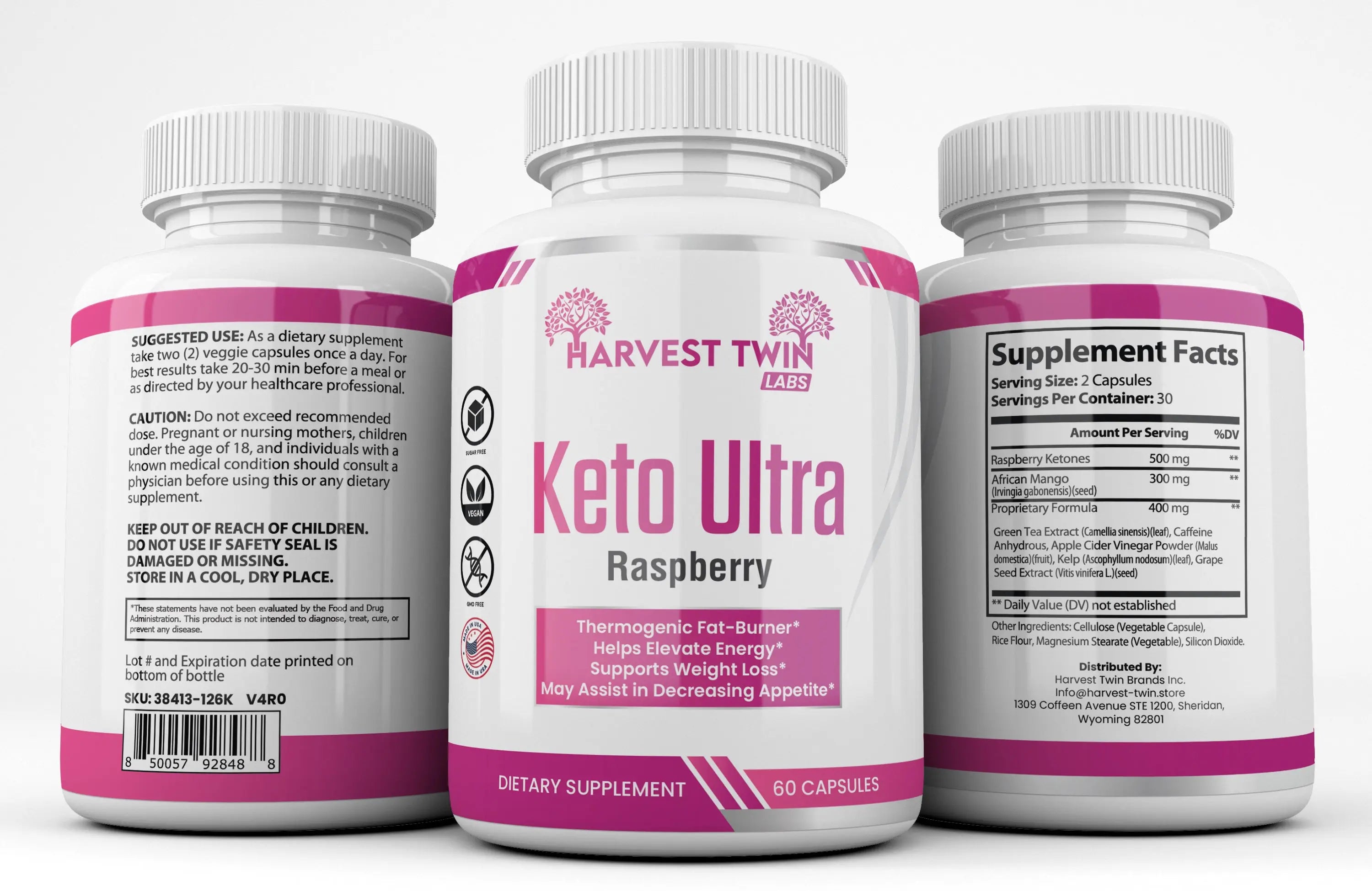 Raspberry Ketone Ultra 600mg | Weight Loss – Harvest Twin Labs