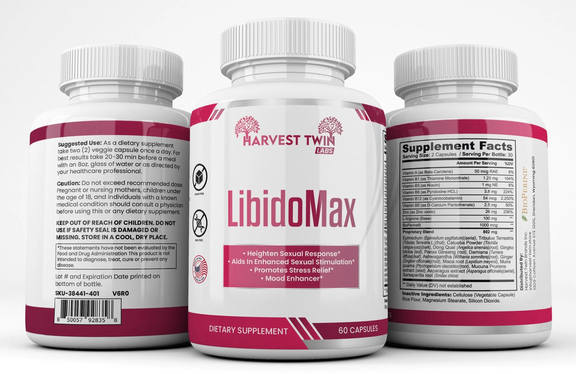 LibidoMax Female Mood Enhancement Harvest Twin Labs