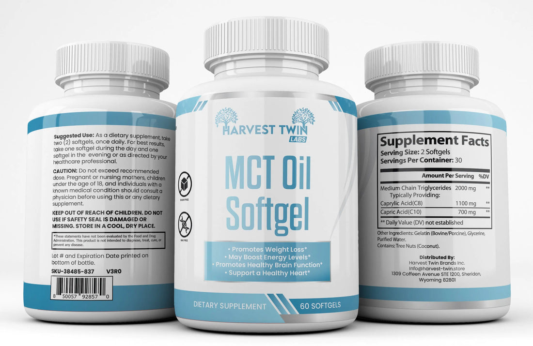 MCT Oil Softgel Harvest Twin Labs