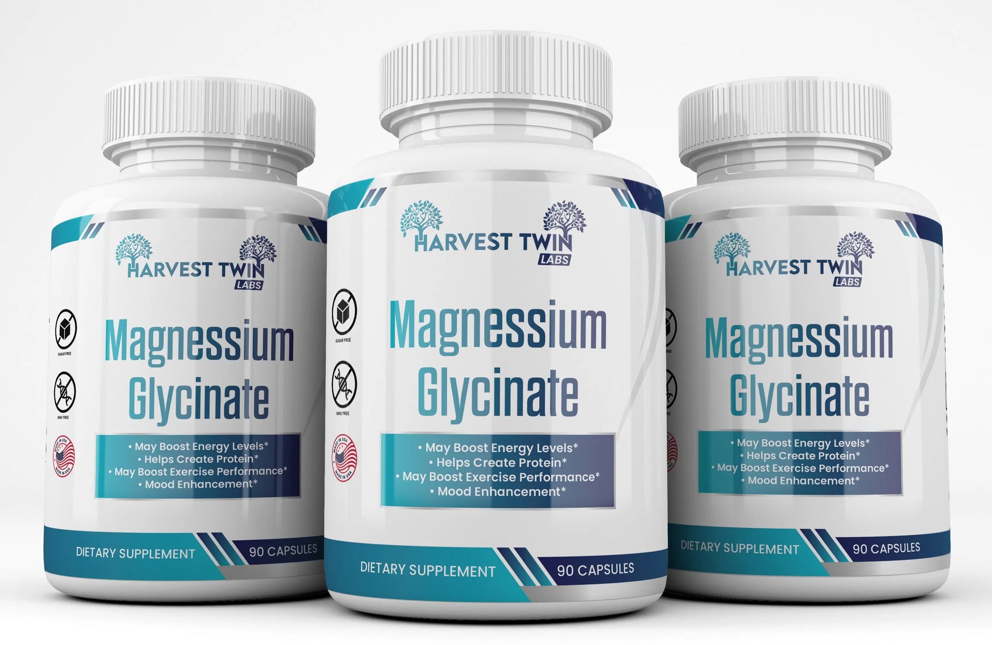 Magnesium Glycinate Harvest Twin Labs 3-Pack