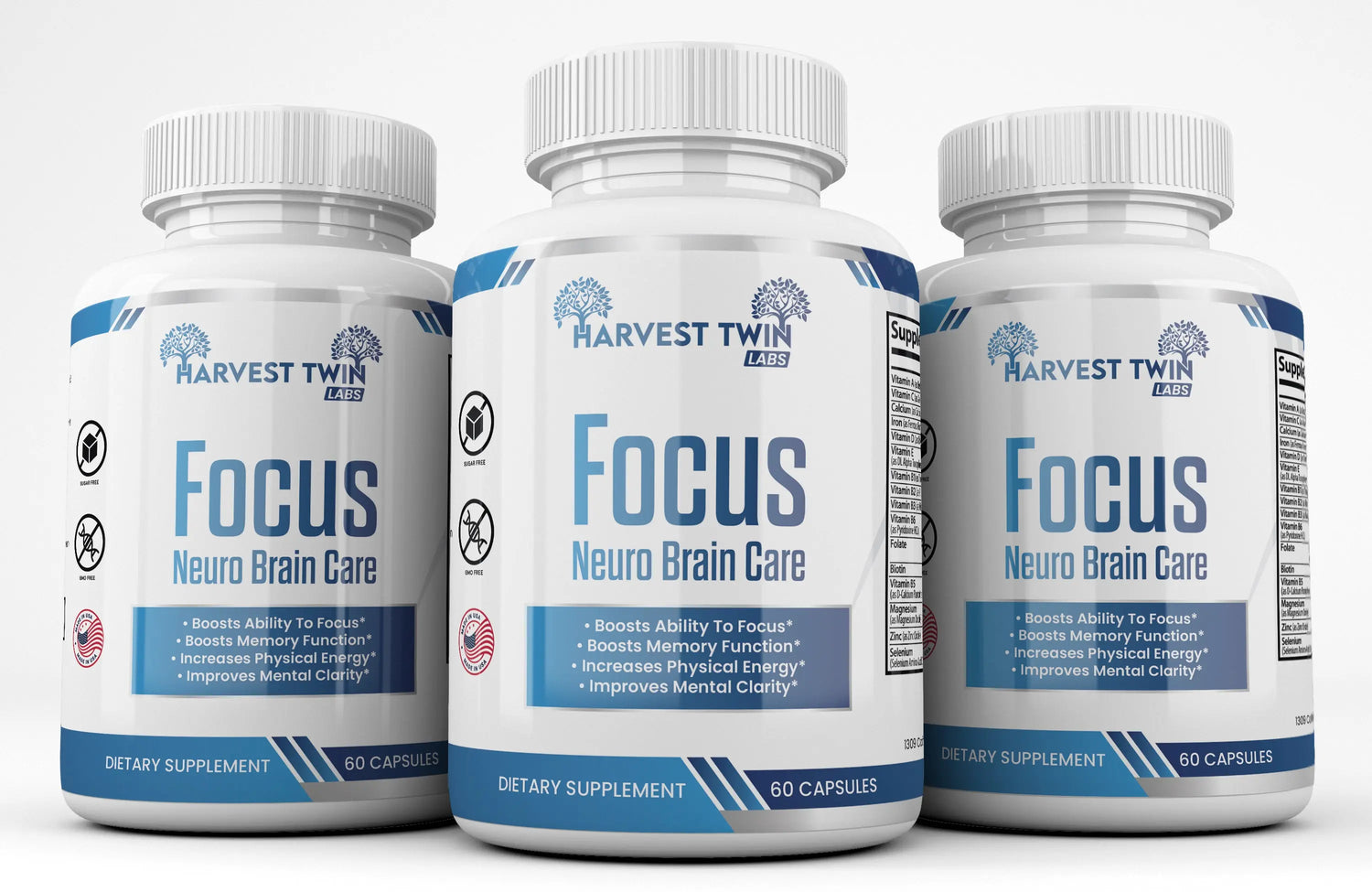 Neuro Plus Brain and Focus Harvest Twin Labs 3-Pack