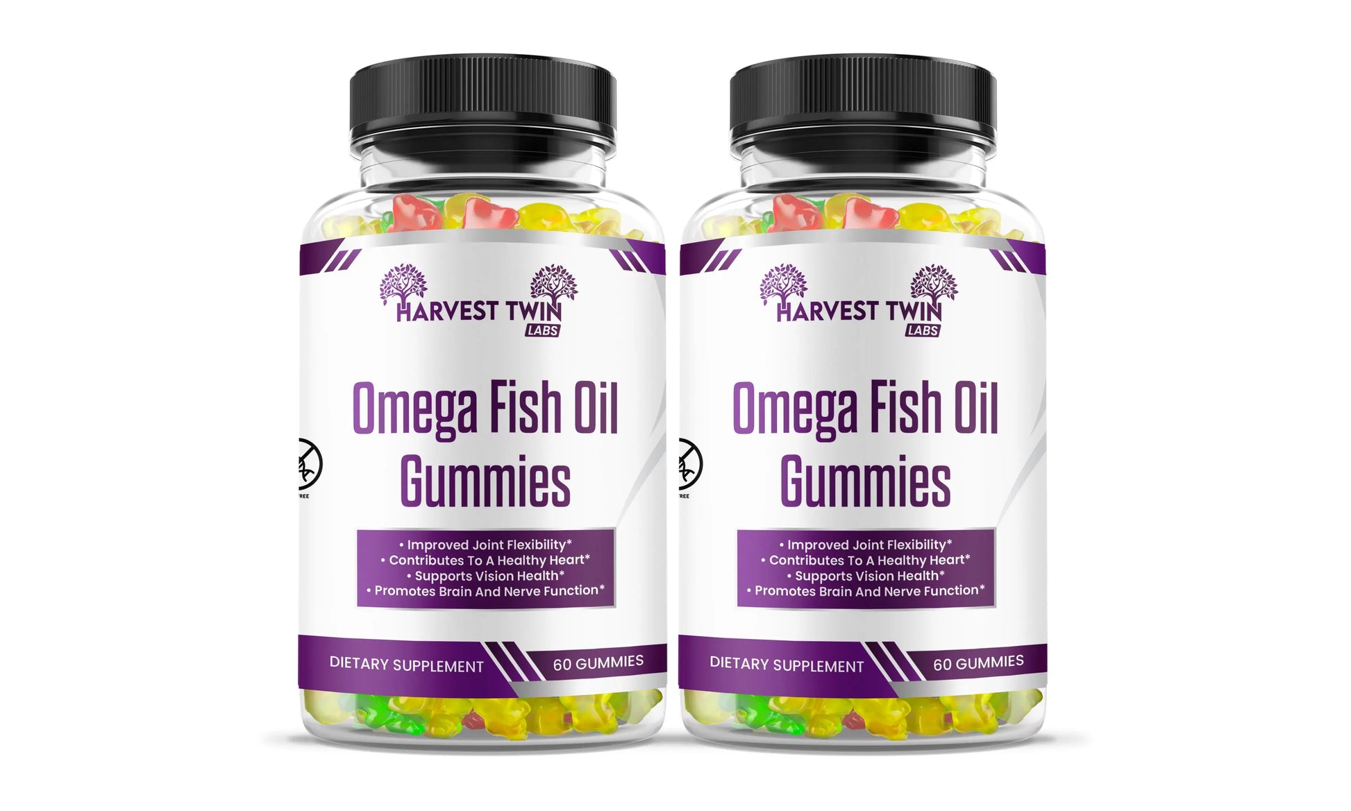 Omega Fish Oil Gummies Harvest Twin Labs 2-Pack