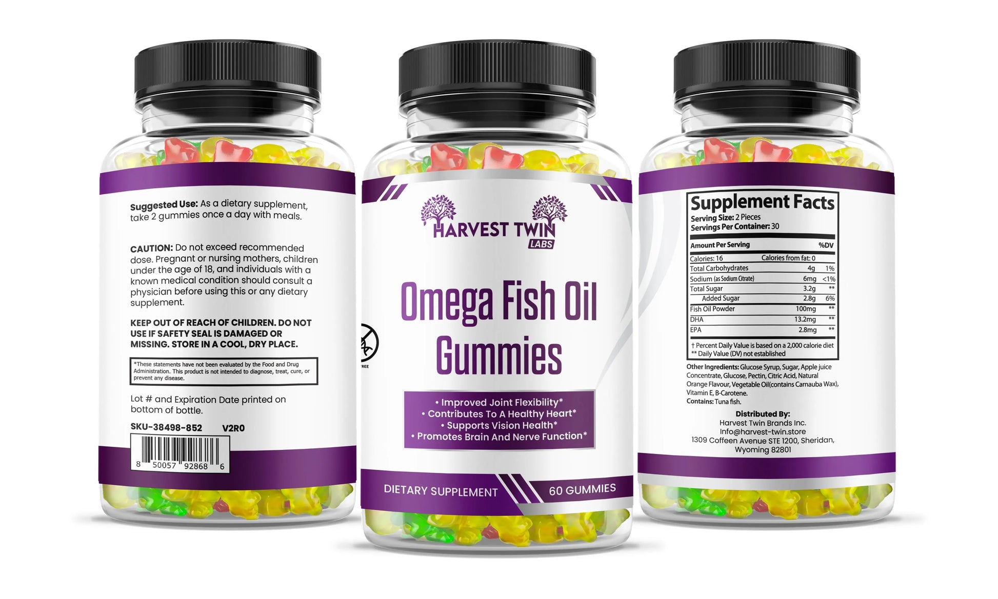 Omega Fish Oil Gummies Harvest Twin Labs