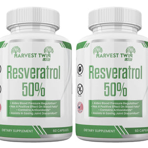 Resveratrol 50% Harvest Twin Labs 2-Pack