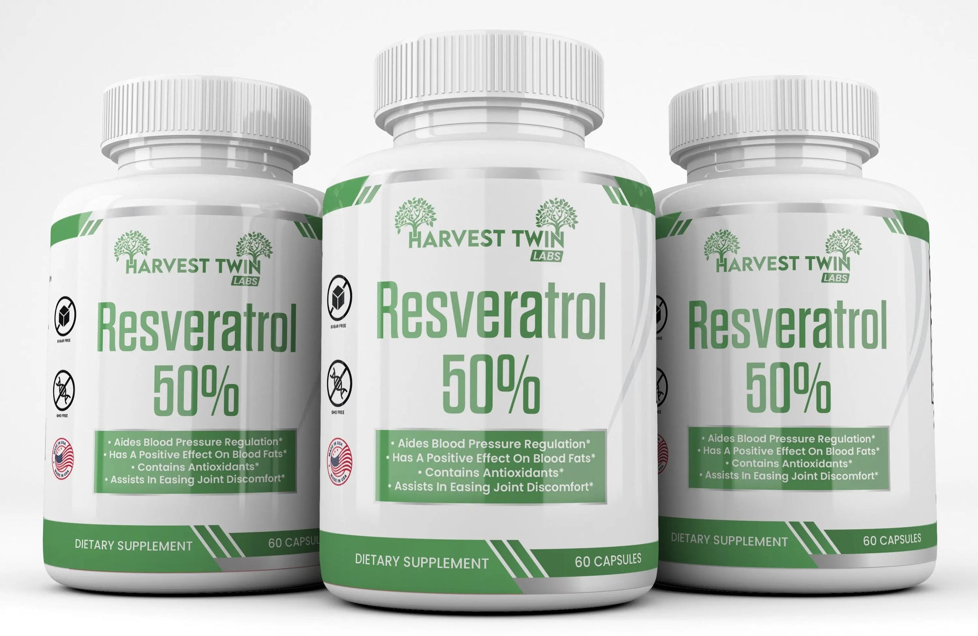 Resveratrol 50% Harvest Twin Labs 3-Pack