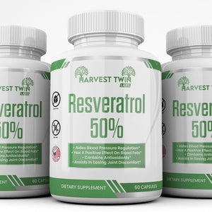 Resveratrol 50% Harvest Twin Labs 3-Pack