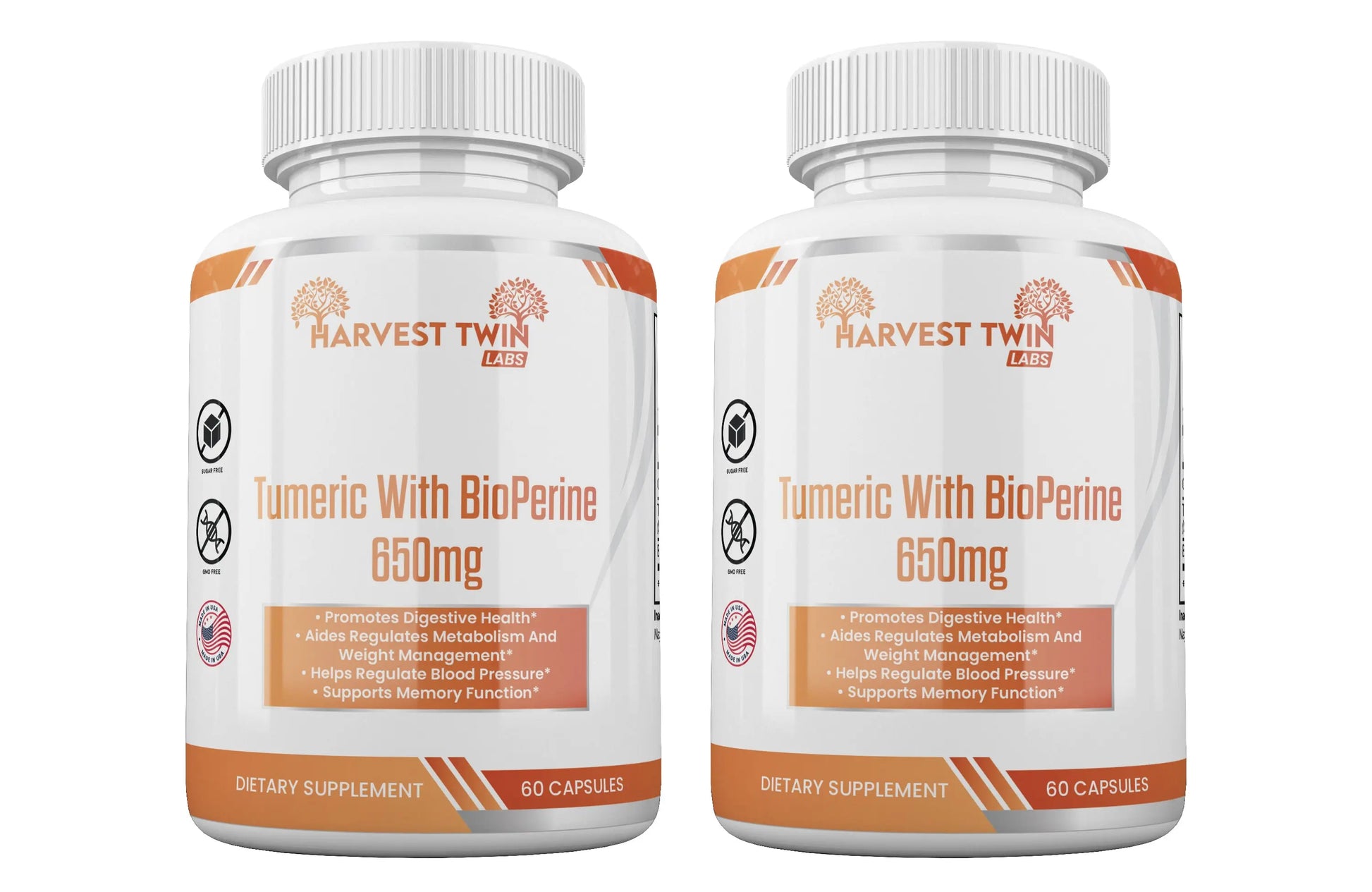 Turmeric w/BioPerine - 650mg Harvest Twin Labs 2-Pack