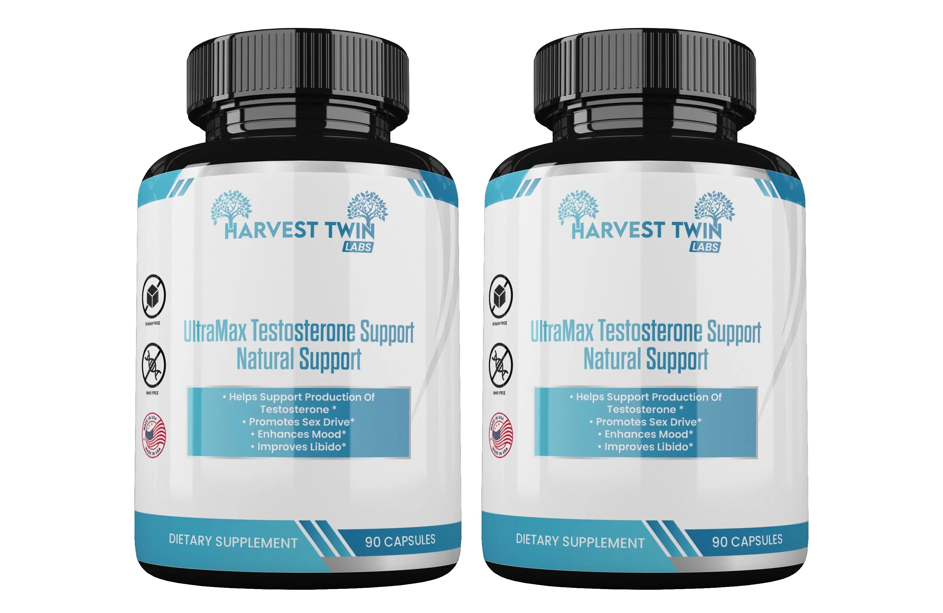 Ultra Test Natural Testosterone Support Harvest Twin Labs 2-Pack