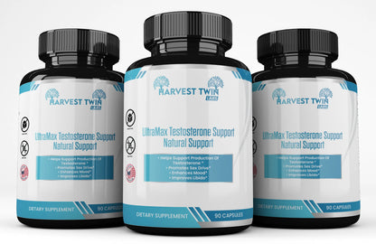 Ultra Test Natural Testosterone Support Harvest Twin Labs 3-Pack