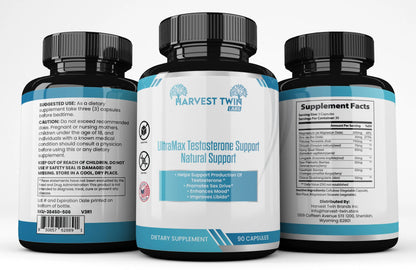 Ultra Test Natural Testosterone Support Harvest Twin Labs